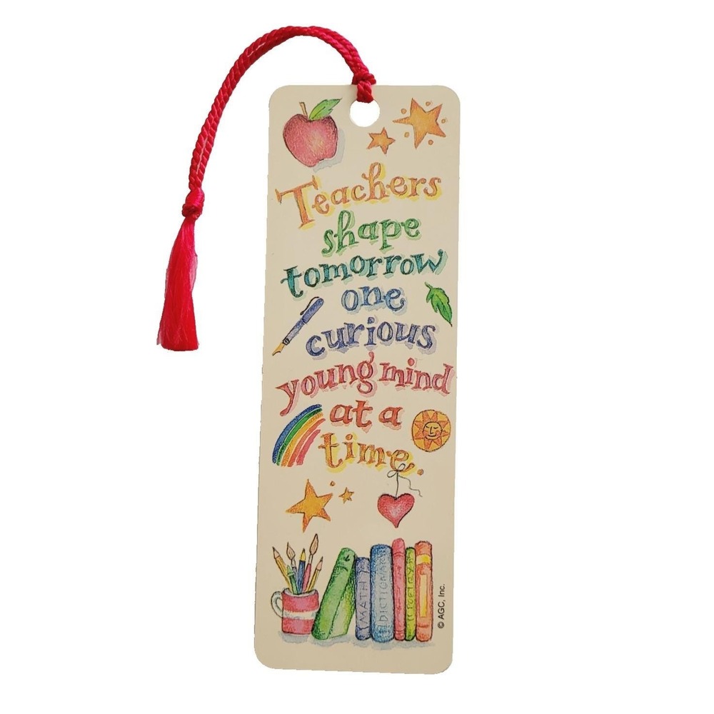Vintage 90s Tassel Bookmark Teacher classroom American Greetings 1990s FGGF-017A